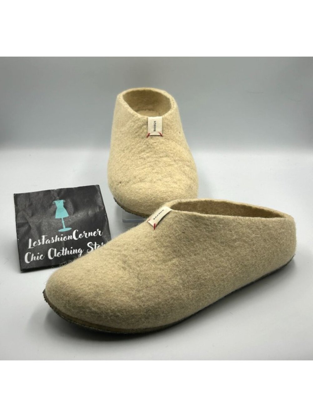 Baabuk Men's Vainilla Wool Felted Mel Slip-On Slippers Size 11 (44) 3298 - Picture 12 of 16